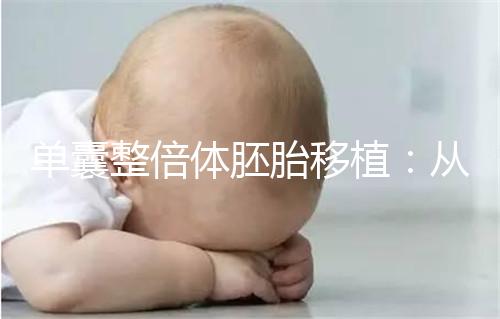 單囊整倍體胚胎移植：從根本上決定試管成功率