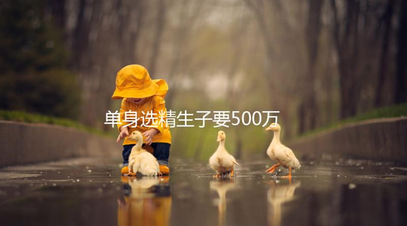 單身選精生子要500萬是謠傳,馬來西亞、泰國(guó)性價(jià)比更高