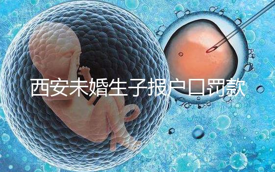 西安未婚生子報戶口罰款多少看這，內含再婚遷戶口流程